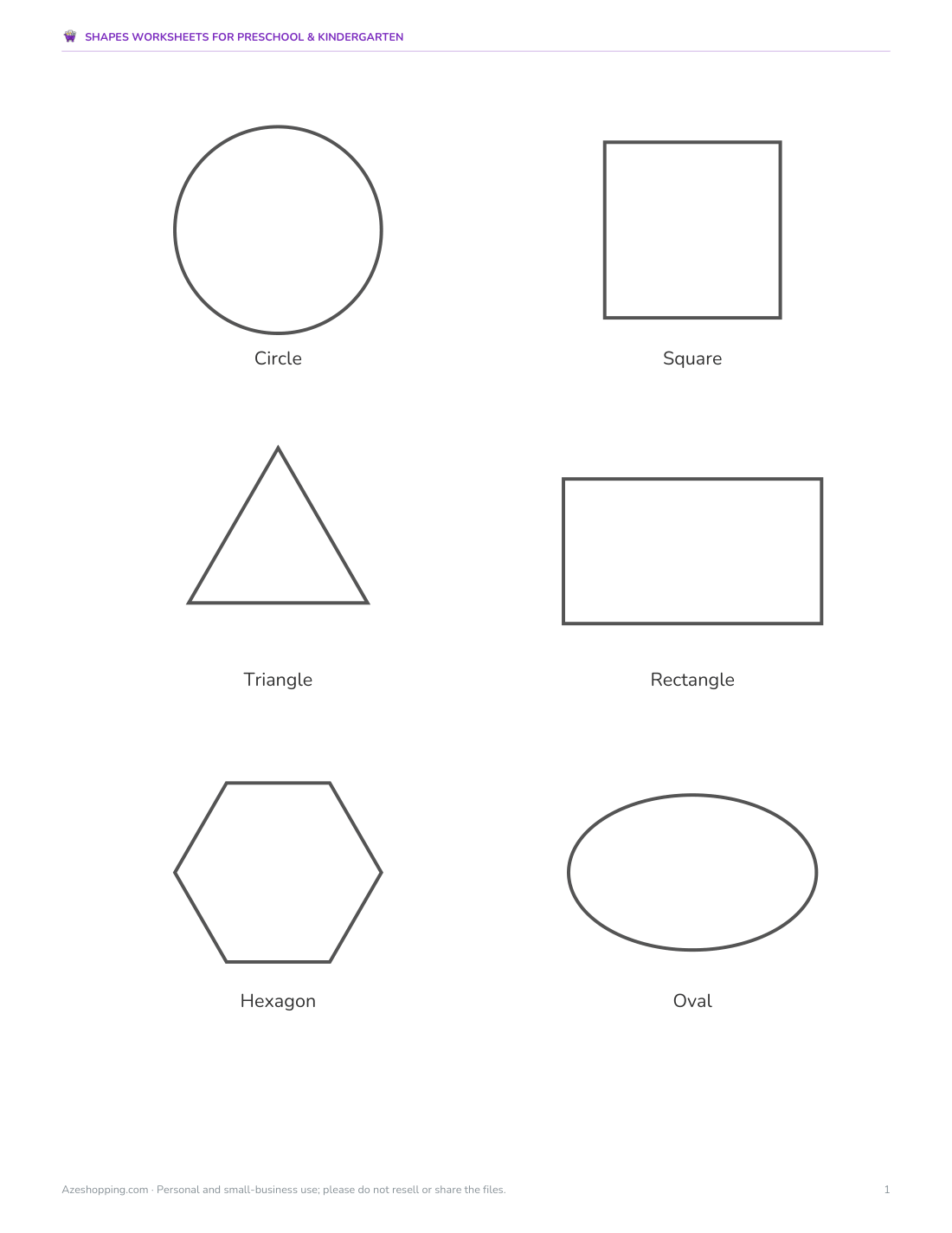 Preview of the first page of Shape flash cards